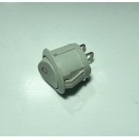 Buton de alimentare pentru radiator ulei rotund alb 2 pini 3A